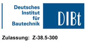 Zulassung des deutschen Instituts für Bautechnik